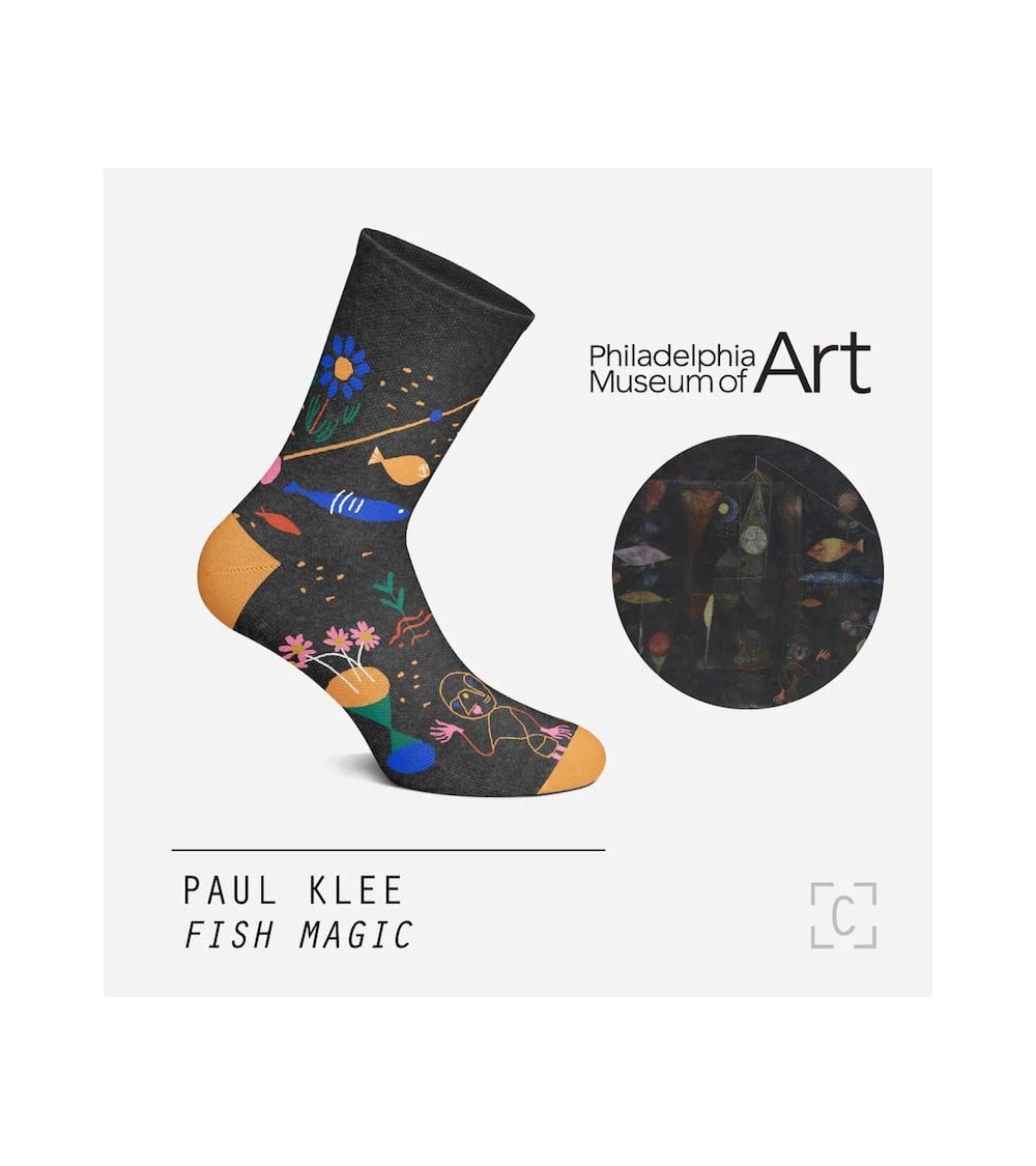 Socks - Fish Magic by Paul Klee Curator Socks funny crazy cute cool best pop socks for women men