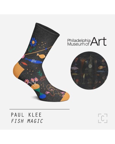 Socks - Fish Magic by Paul Klee Curator Socks funny crazy cute cool best pop socks for women men