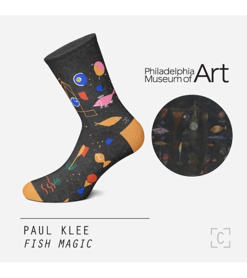 Socks - Fish Magic by Paul Klee Curator Socks funny crazy cute cool best pop socks for women men