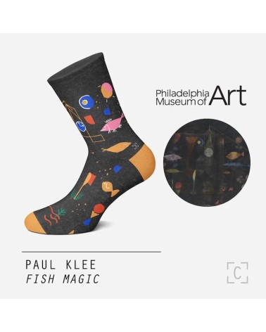 Socks - Fish Magic by Paul Klee Curator Socks funny crazy cute cool best pop socks for women men