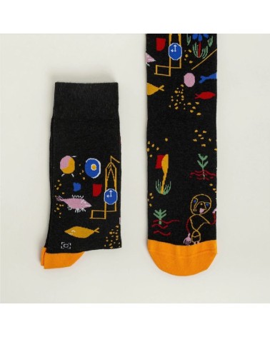 Calzini - Magia dei Pesci di Paul Klee Curator Socks calze da uomo per donna divertenti simpatici particolari