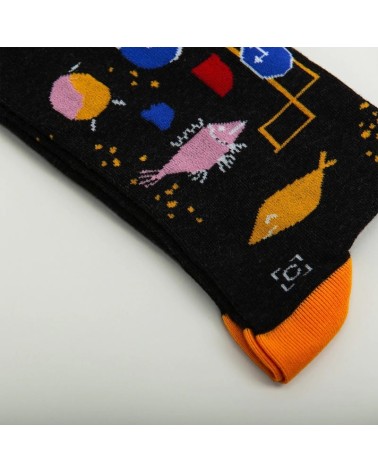 Chaussettes - Magie des poissons de Paul Klee Curator Socks jolies chausset pour homme femme fantaisie drole originales