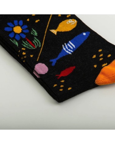 Chaussettes - Magie des poissons de Paul Klee Curator Socks jolies chausset pour homme femme fantaisie drole originales