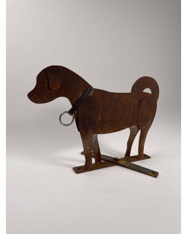 Appenzeller mountain dog - Rusty metal garden sculpture Emil Neff outdoor garden decor terrace balcony