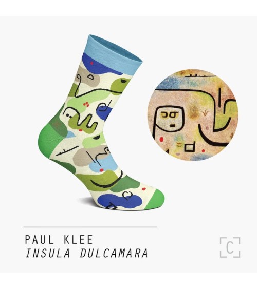 Chaussettes - Insula Dulcamara de Paul Klee Curator Socks jolies chausset pour homme femme fantaisie drole originales