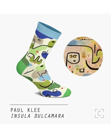 Chaussettes - Insula Dulcamara de Paul Klee Curator Socks jolies pour femme originales pour homme chausset rigolotes drole Su...