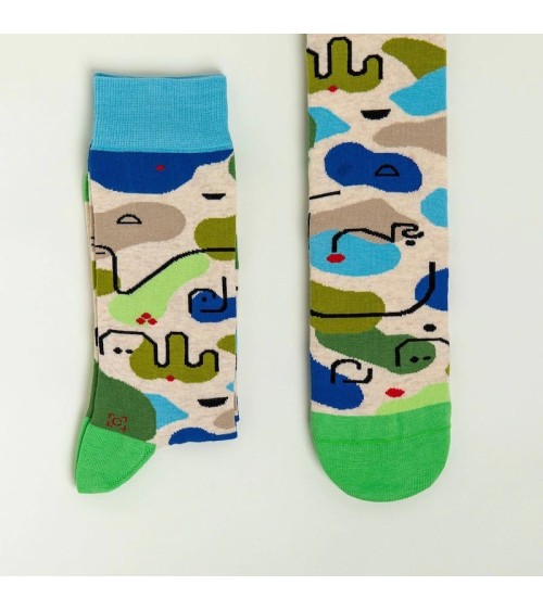 Chaussettes - Insula Dulcamara de Paul Klee Curator Socks jolies chausset pour homme femme fantaisie drole originales