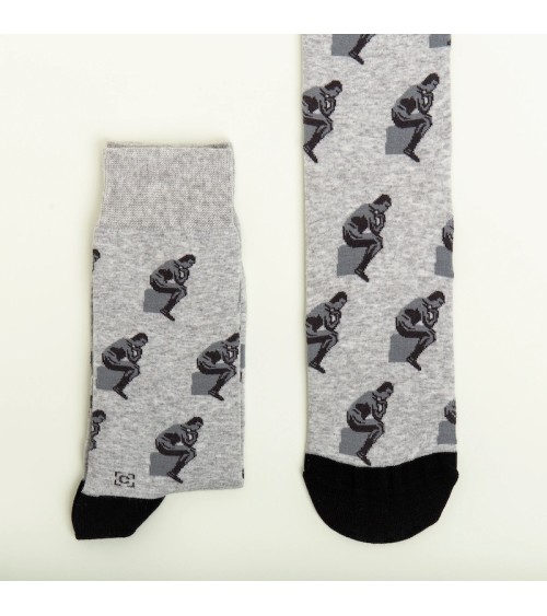 Socken - Der Denker von Rodin Curator Socks Socke lustige Damen Herren farbige coole socken mit motiv kaufen