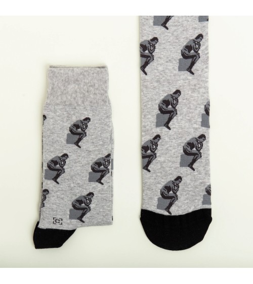 Socken - Der Denker von Rodin Curator Socks socke kuschelsocken für damen lustig herren farbige coole socken