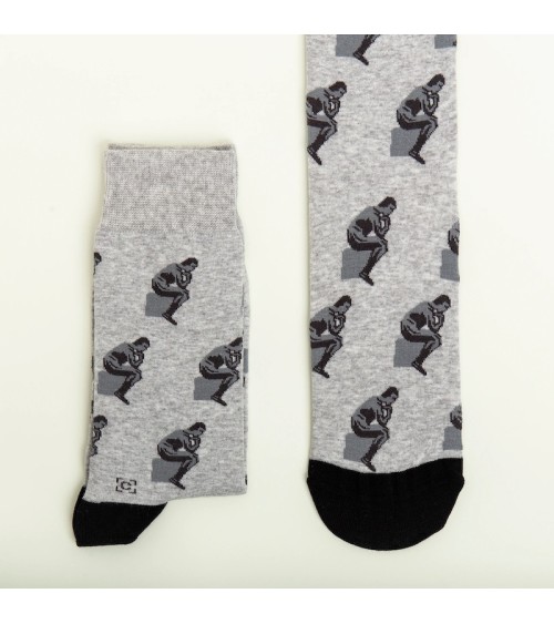 Socks - The thinker - Rodin Curator Socks funny crazy cute cool best pop socks for women men