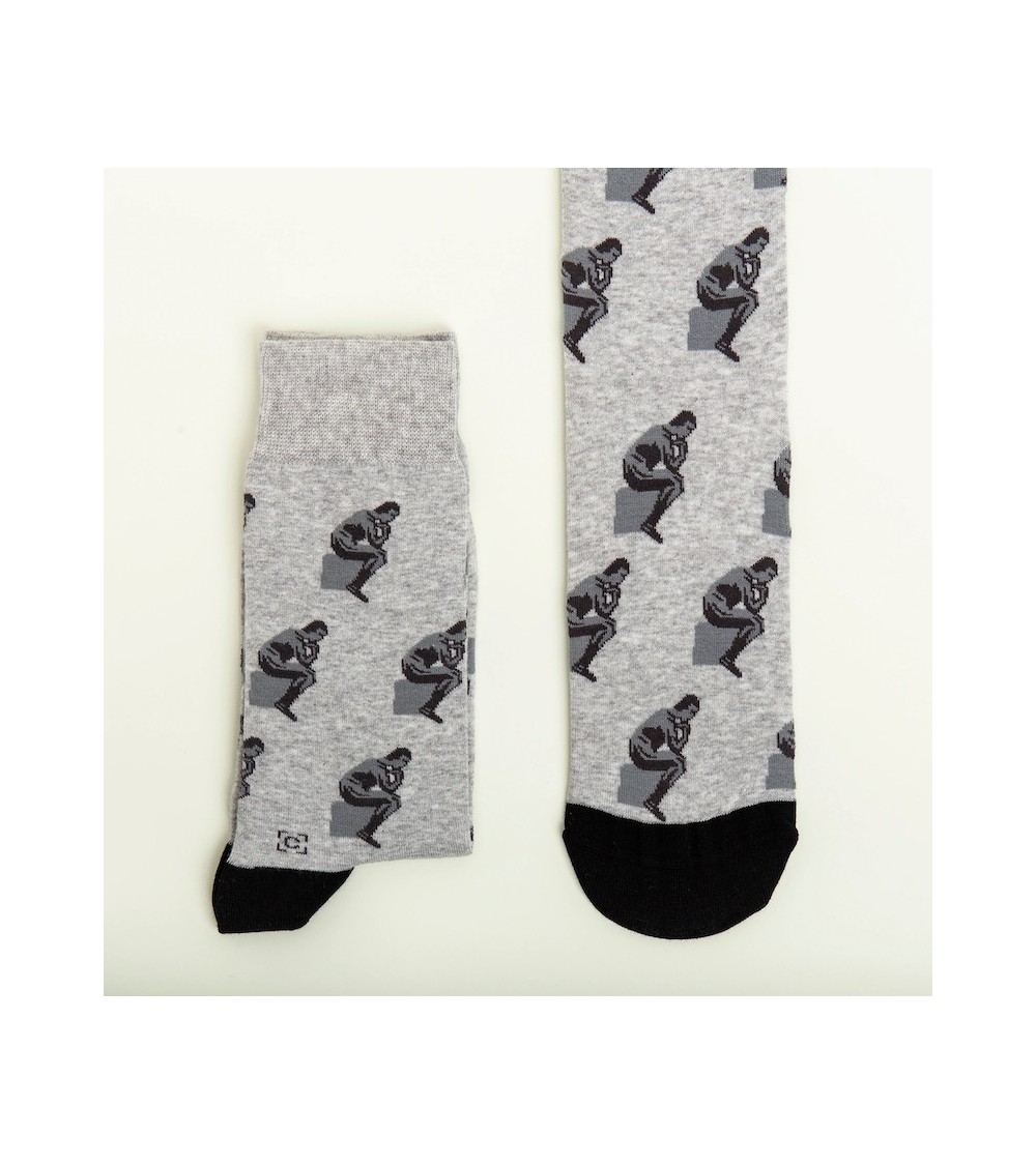 Socken - Der Denker von Rodin Curator Socks socke kuschelsocken für damen lustig herren farbige coole socken