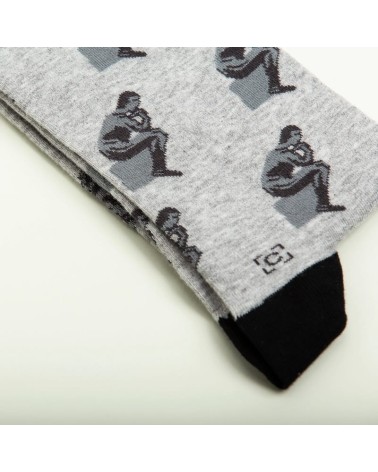 Calzini - Il Pensatore di Rodin Curator Socks calze da uomo per donna divertenti simpatici particolari