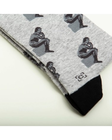 Socken - Der Denker von Rodin Curator Socks socke kuschelsocken für damen lustig herren farbige coole socken