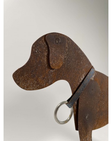 Appenzeller mountain dog - Rusty metal garden sculpture Emil Neff outdoor garden decor terrace balcony
