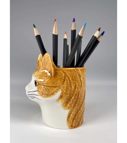 Squash - Porte crayon & stylo, Petit pot de fleur - Chat Quail Ceramics bureau original design pour plantes intérieur à couve...