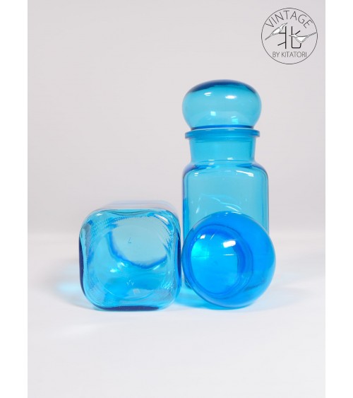 Blue glass apothecary jars Vintage Vintage by Kitatori Kitatori.ch - Art and Design Concept Store design switzerland original