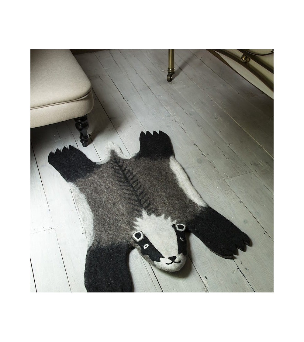 Billie il Tasso - Tappeto animale in lana Sew Heart Felt tappeti in lana naturale fatti a mano Tappeto animali bambini