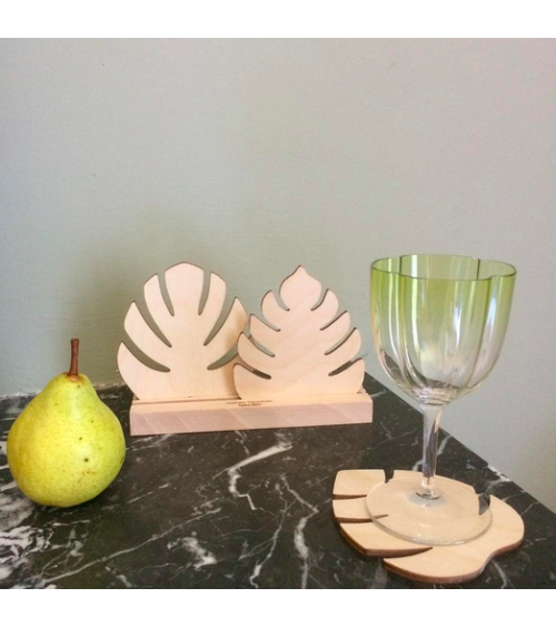 Tropen - Glasuntersetzer aus Holz Reine Mère untersetzer für gläser design modern kaufen set