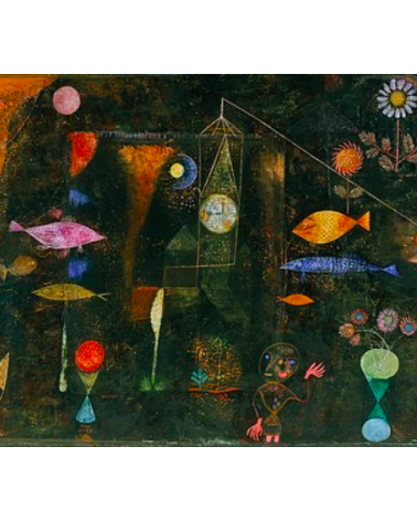 Calzini - Magia dei Pesci di Paul Klee Curator Socks calze da uomo per donna divertenti simpatici particolari