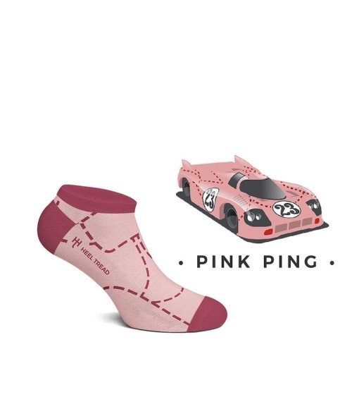 Calzini bassi - Pink Pig Heel Tread calze da uomo per donna divertenti simpatici particolari