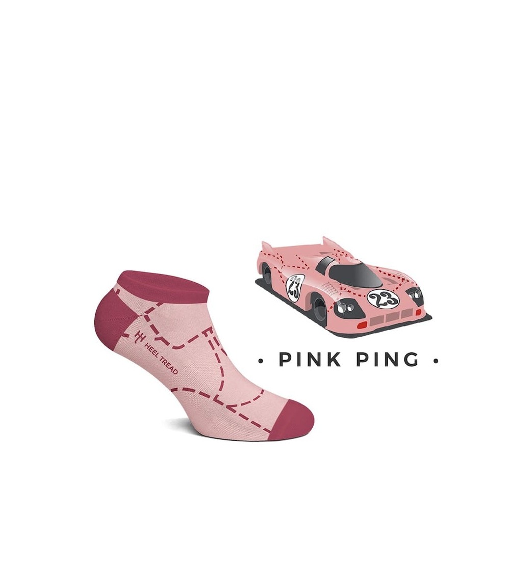 Calzini bassi - Pink Pig Heel Tread calze da uomo per donna divertenti simpatici particolari