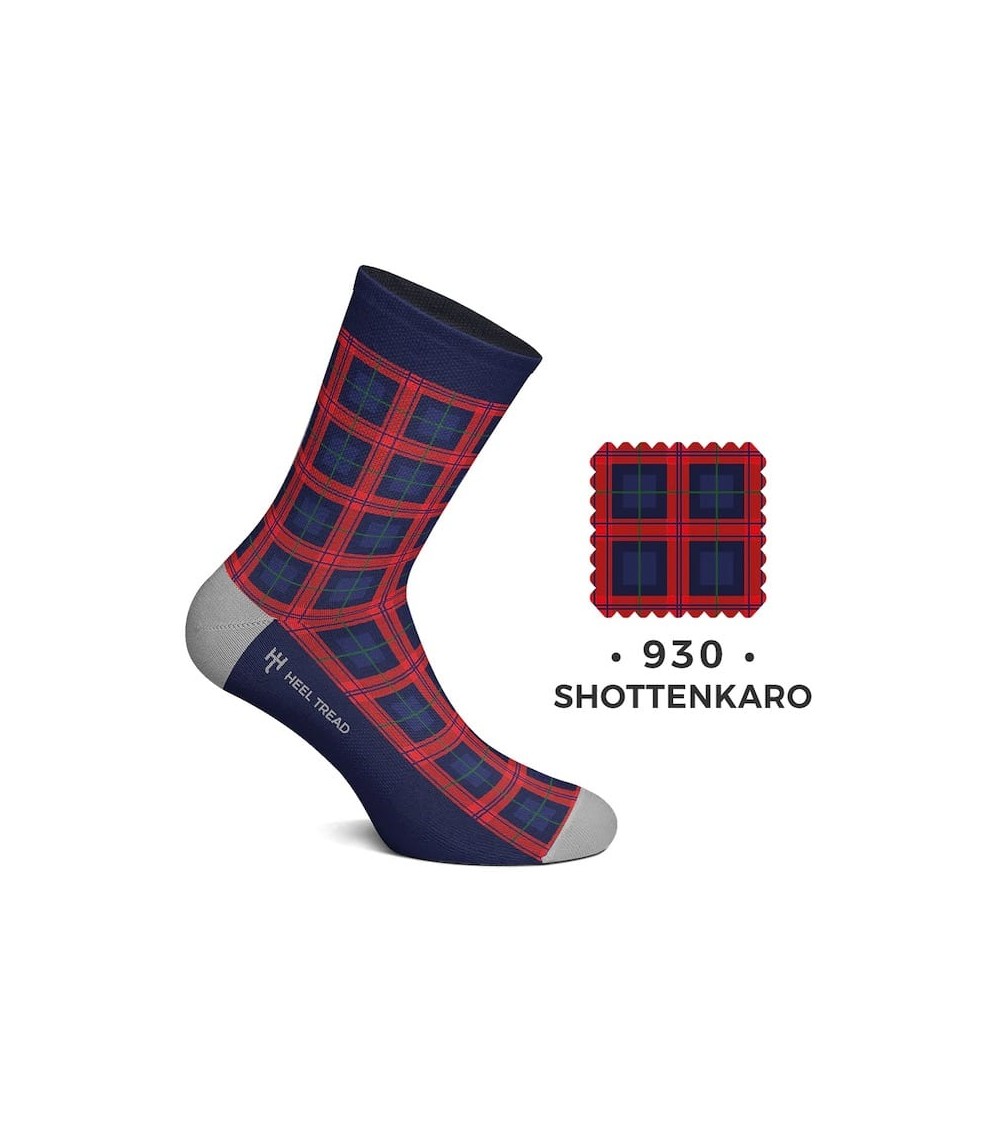 Chaussettes - 930 Shottenkaro Heel Tread jolies chausset pour homme femme fantaisie drole originales