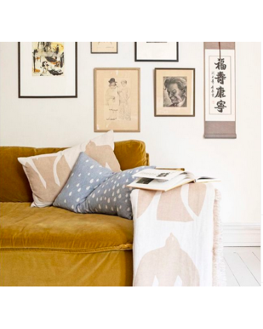 Plaid - EARLY BIRD Sand Brita Sweden plaide pour canapé plaid cocooning couverture douce suisse