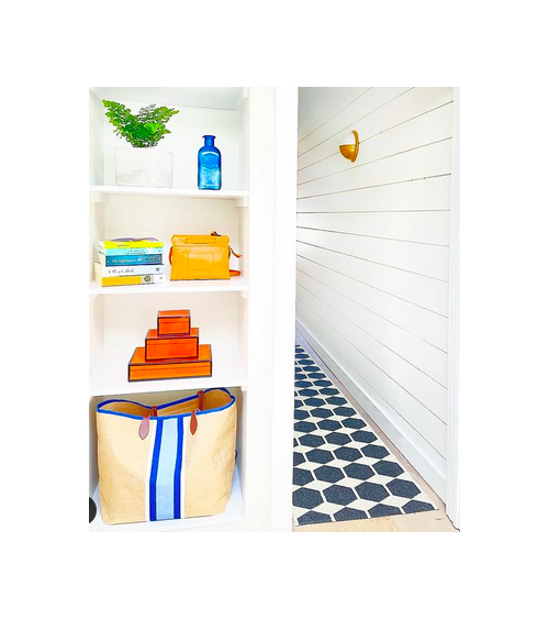 Tapis Vinyle - ANNA Denim Brita Sweden plastique d exterieur de salon cuisine devant évier entrée couloir pour terrasse lavable