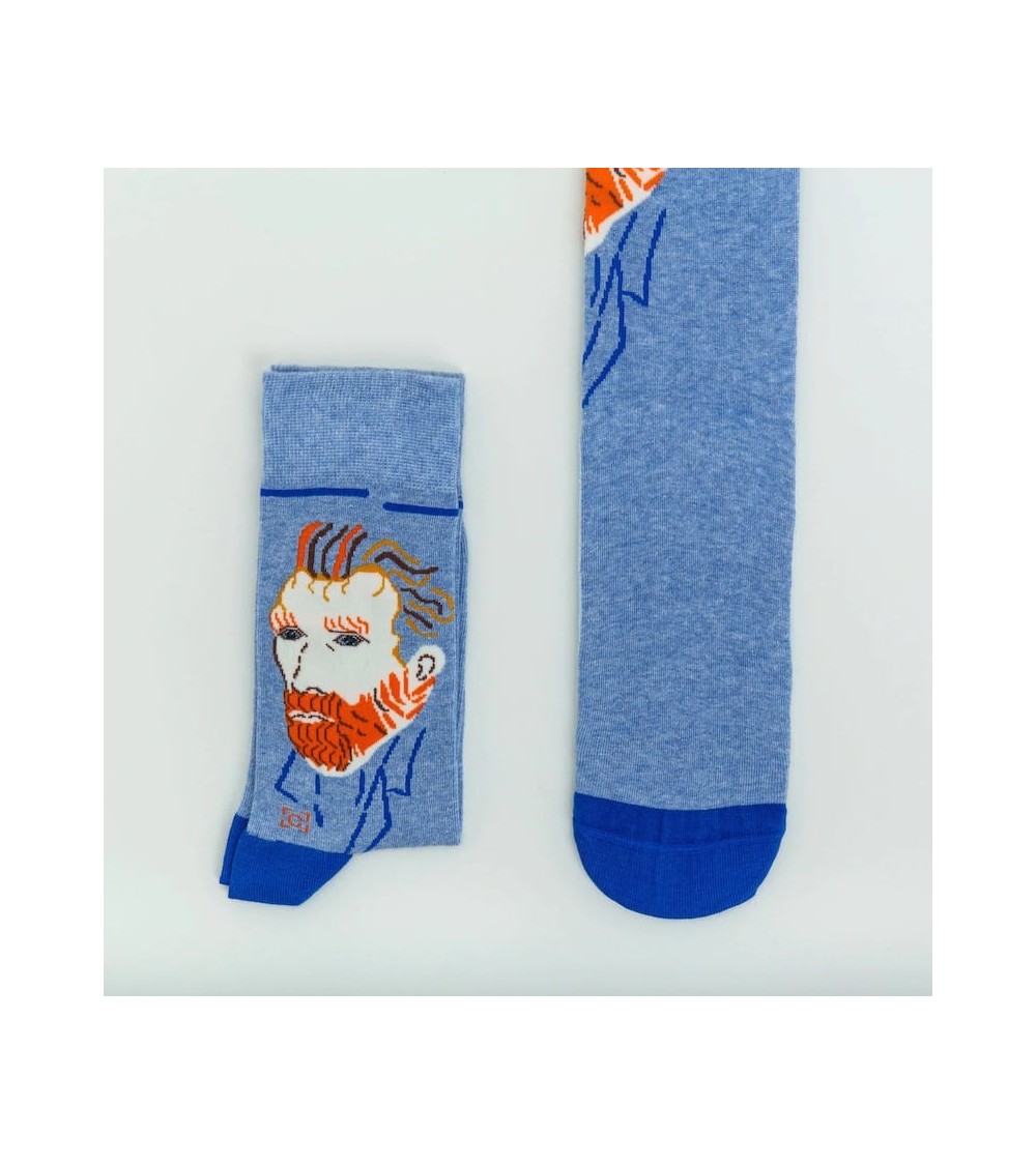 Chaussettes - Autoportrait de Vincent van Gogh Curator Socks jolies pour femme originales pour homme chausset rigolotes drole...