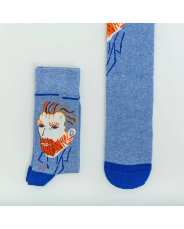 Socks - van Gogh Self Portrait Curator Socks funny crazy cute cool best pop socks for women men