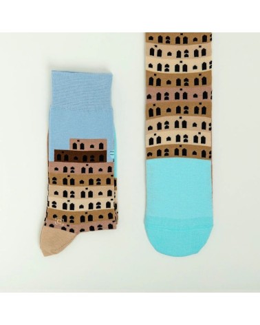 Chaussettes - La Tour de Babel de Brueghel Curator Socks calendrier de l avent chaussettes jolies chausset pour homme femme f...