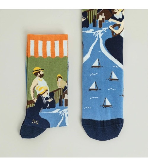 Calzini - Pranzo della festa in barca Curator Socks Calze design svizzera originale