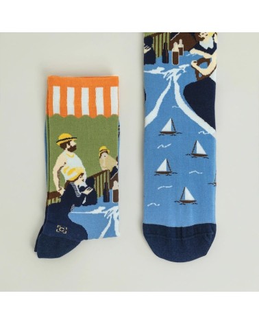 Chaussettes - Le Déjeuner des Canotiers Curator Socks jolies chausset pour homme femme fantaisie drole originales