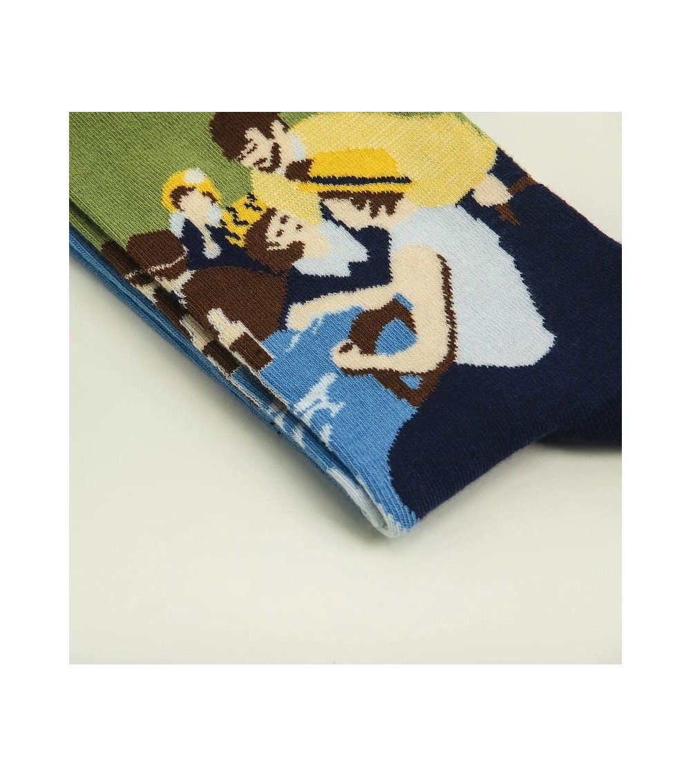 Chaussettes - Le Déjeuner des Canotiers Curator Socks jolies pour femme originales pour homme chausset rigolotes drole Suisse