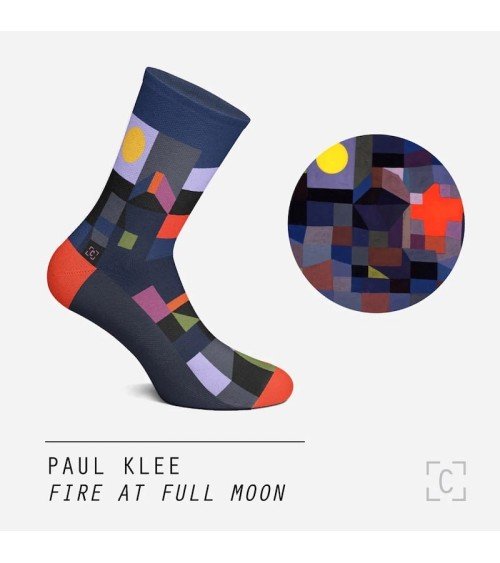 Calzini - Fuoco alla luna piena di Paul Klee Curator Socks Calze design svizzera originale