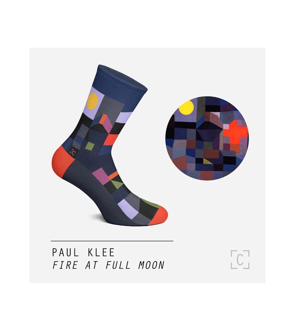 Socken - Feuer bei Vollmond von Paul Klee Curator Socks socke kuschelsocken für damen lustig herren farbige coole socken