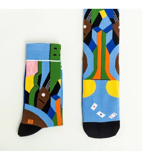 Socken - Die drei Karten Curator Socks Socke lustige Damen Herren farbige coole socken mit motiv kaufen