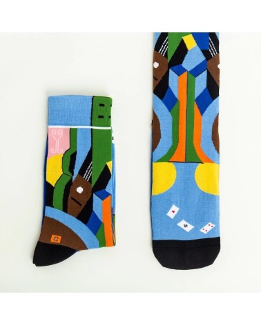 Chaussettes - Les trois cartes Curator Socks jolies pour femme originales pour homme chausset rigolotes drole Suisse