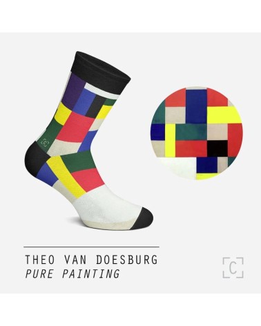 Chaussettes - Peinture pure Curator Socks jolies chausset pour homme femme fantaisie drole originales