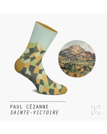 Chaussettes - Sainte-Victoire Curator Socks jolies chausset pour homme femme fantaisie drole originales