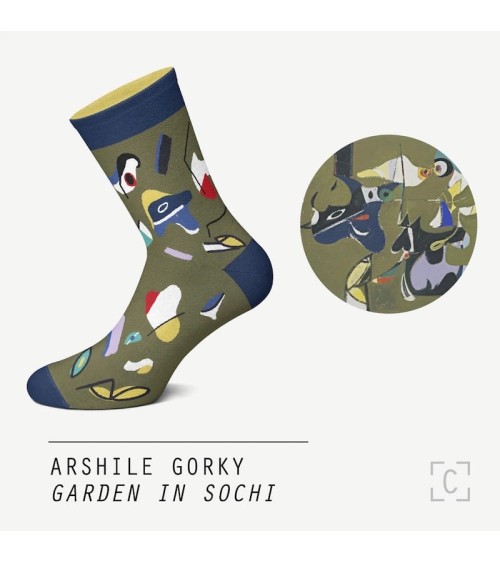 Garden in Sochi - Original Art Socks Curator Socks funny crazy cute cool best pop socks for women men