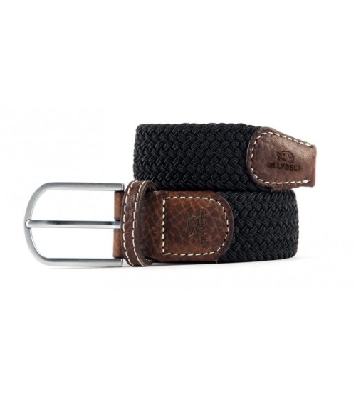 Elastic woven belt - Black liquorice Billybelt Belts design switzerland original