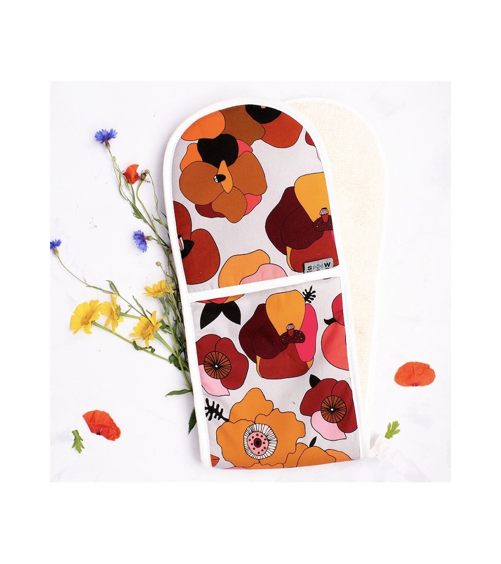 Floral Double Oven Mitt