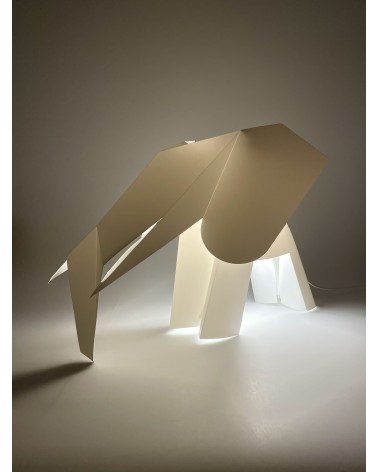 Lampe Éléphant - Luminaire animal à poser, lampe de chevet design Plizoo a poser de nuit led moderne originale design suisse