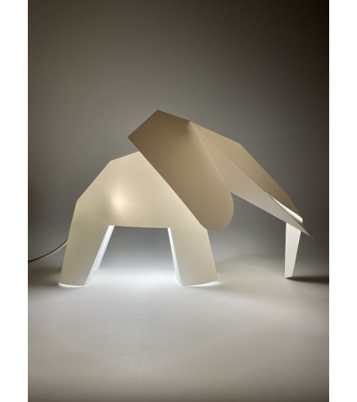 Lampe Éléphant - Luminaire animal à poser, lampe de chevet design Plizoo a poser de nuit led moderne originale design suisse