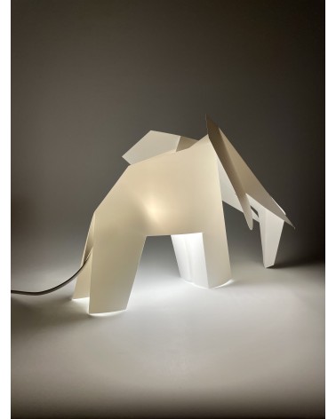 Lampe Éléphant - Luminaire animal à poser, lampe de chevet design Plizoo a poser de nuit led moderne originale design suisse