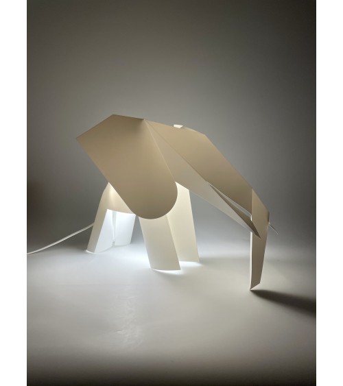 Lampe Éléphant - Luminaire animal à poser, lampe de chevet design Plizoo a poser de nuit led moderne originale design suisse