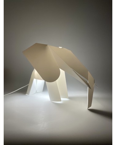 Lampe Éléphant - Luminaire animal à poser, lampe de chevet design Plizoo a poser de nuit led moderne originale design suisse