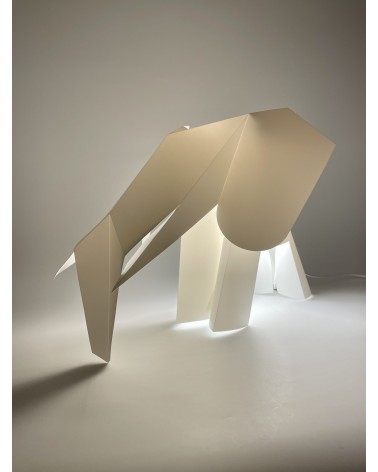 Lampe Éléphant - Luminaire animal à poser, lampe de chevet design Plizoo a poser de nuit led moderne originale design suisse