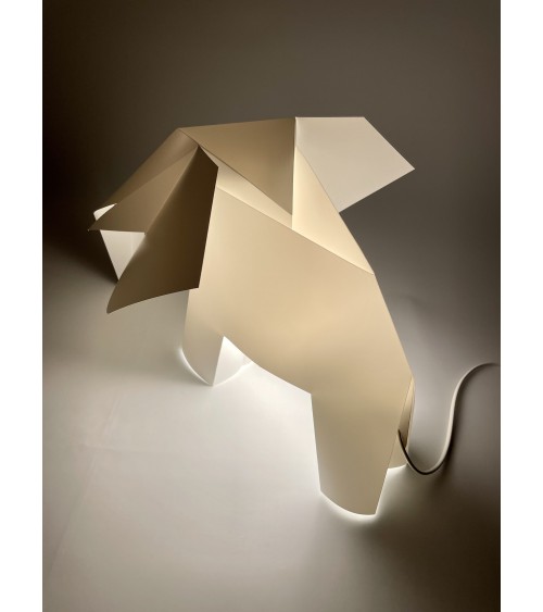 Lampe Éléphant - Luminaire animal à poser, lampe de chevet design Plizoo a poser de nuit led moderne originale design suisse